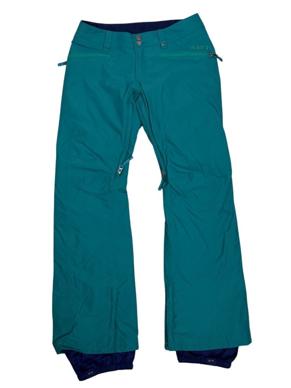 BURTON Snow Pants Green Waterproof Snowboard Ski Pants Womens Small
